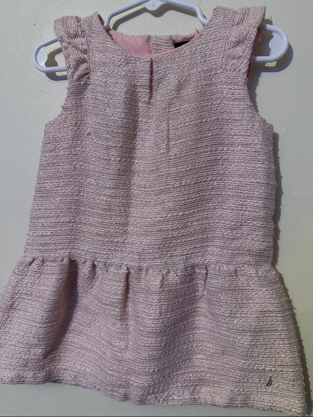 Nautica Shimmer Pink Sleeveless Peplum Dress